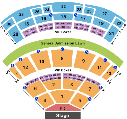 Saratoga Performing Arts Center Dave Matthews Seating Chart